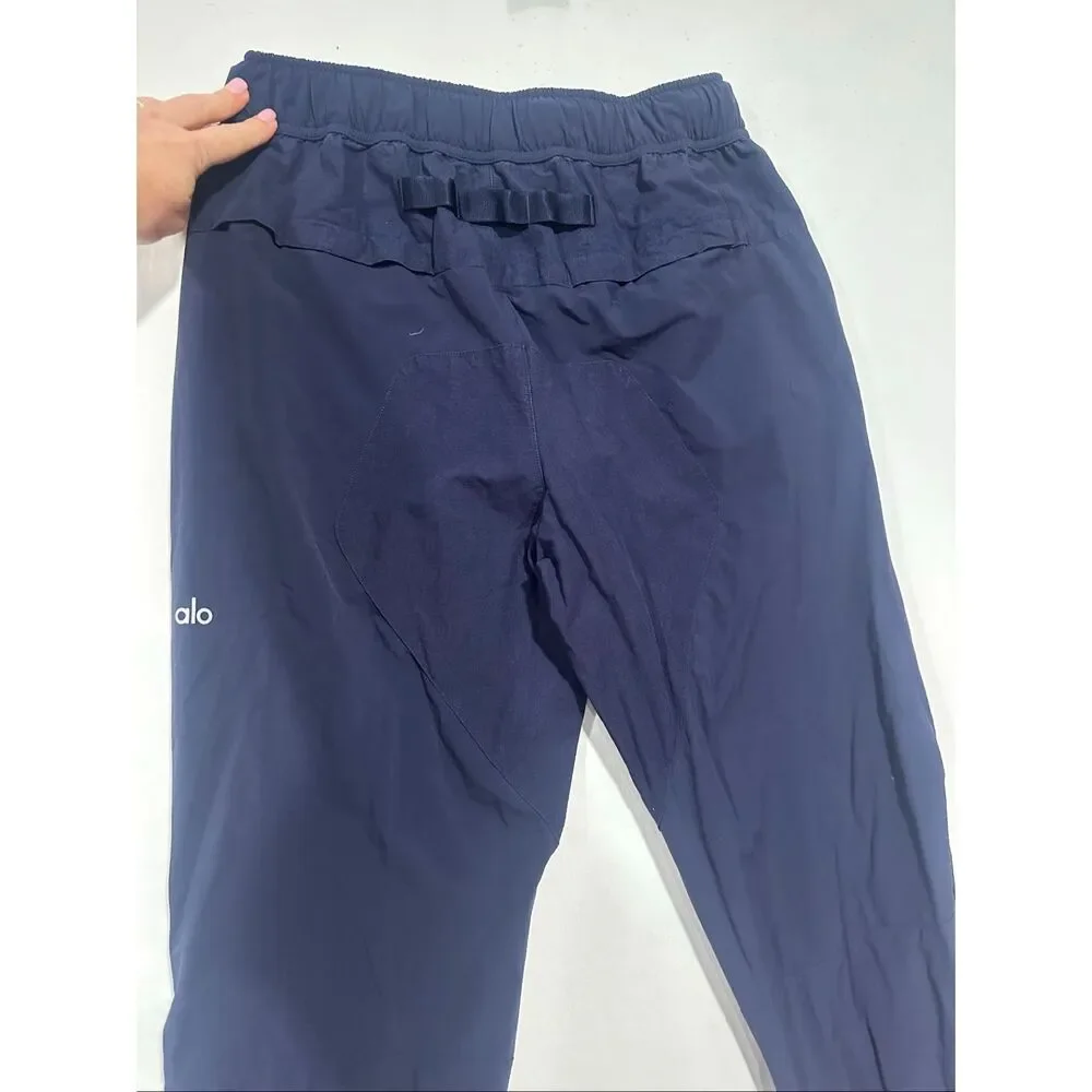 Alo Yoga Talus Tech Breathable Pants Navy Blue Jogger Size Medium